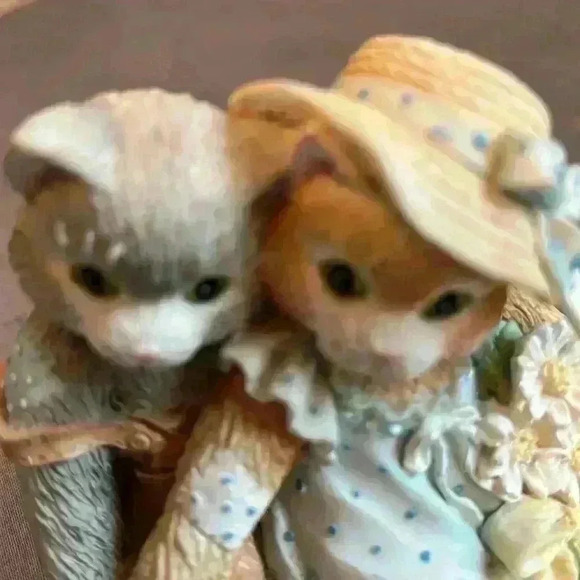 Vintage  Adorable Calico Kittens 1993 - Picture 7 of 8